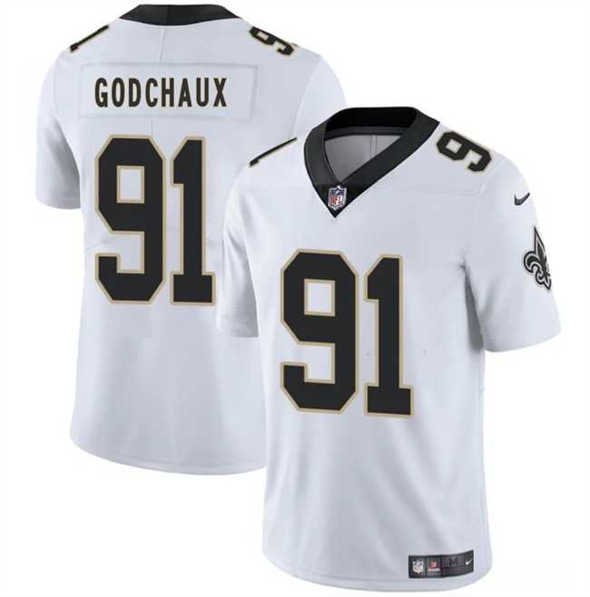 Men & Women & Youth New Orleans Saints #91 Davon Godchaux White 2025 Vapor Limited Stitched Jersey->new york giants->NFL Jersey